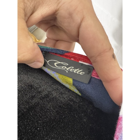 Colette Women's 3X Floral Tank Top Sleeveless V-Neck Rayon Spandex Stretch Shirt - Picture 4 of 10